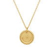 Cable Collectibles® Evil Eye Necklace in 18K Yellow Gold with Pave Blue Sapphires and Diamonds