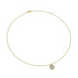 Cable Collectibles® Pave Plate Necklace in 18K Yellow Gold with Diamonds
