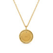 Cable Collectibles® Pave Plate Necklace in 18K Yellow Gold with Diamonds