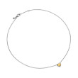 Cable Collectibles® Cookie Classic Heart Necklace in Sterling Silver with 18K Yellow Gold
