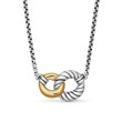 Belmont® Curb Link Necklace in Sterling Silver with 18K Yellow Gold