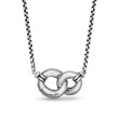Belmont® Curb Link Necklace in Sterling Silver with 18K Yellow Gold