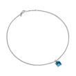 Chatelaine® Pendant Necklace in Sterling Silver with Hampton Blue Topaz and Diamonds, 11mm