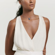 Chatelaine® Pendant Necklace in Sterling Silver with Hampton Blue Topaz and Diamonds, 11mm
