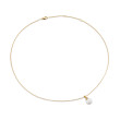 Solari Pendant Necklace in 18K Yellow Gold with Pearl and Diamonds, 16mm