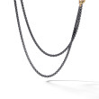 DY Bel Aire Chain Necklace in Black with 14K Gold Accents