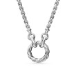 Cable Amulet Vehicle Box Chain Necklace in Sterling Silver, 2.7mm