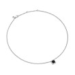 Petite Chatelaine® Pave Bezel Pendant Necklace in Sterling Silver with Black Onyx and Diamonds