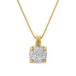 Chatelaine® Pendant Necklace in 18K Yellow Gold with Pave Diamonds
