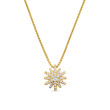 Starburst Pendant Necklace in 18K Yellow Gold with Full Pave Diamonds