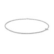 Cross Station Necklace in Sterling Silver with Diamonds, 5mm
