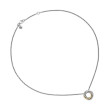 Crossover Pendant Necklace in Sterling Silver with 18K Yellow Gold