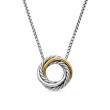 Crossover Pendant Necklace in Sterling Silver with 18K Yellow Gold