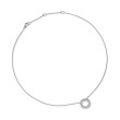 Crossover Pendant Necklace in Sterling Silver with Diamonds, 14.5mm