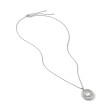 Stax Pendant Necklace in Sterling Silver with Pave Diamonds