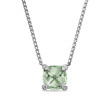 Petite Chatelaine® Pendant Necklace in Sterling Silver with Prasiolite and Pave Diamonds