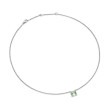 Petite Chatelaine® Pendant Necklace in Sterling Silver with Prasiolite and Pave Diamonds