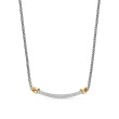 Petite Helena Wrap Station Necklace in Sterling Silver with 18K Yellow Gold and Diamonds, 29mm