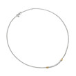 Petite Helena Wrap Station Necklace in Sterling Silver with 18K Yellow Gold and Diamonds, 29mm