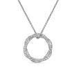 Petite Infinity Pendant Necklace in Sterling Silver with Diamonds, 18mm