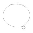 Petite Infinity Pendant Necklace in Sterling Silver with Diamonds, 18mm