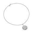 Starburst Pendant in Sterling Silver with Pave Diamonds