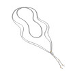Petite Helena Y Necklace in Sterling Silver with 18K Yellow Gold and Pave Diamonds