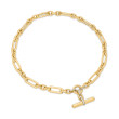 Lexington Chain Necklace in 18K Yellow Gold with Pave Diamonds