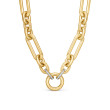 Lexington Chain Necklace in 18K Yellow Gold with Pave Diamonds