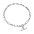 Lexington Chain Necklace in Sterling Silver with Pave Diamonds