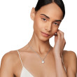 Petite Albion® Pendant Necklace in Sterling Silver with Pavé Diamonds, 7mm
