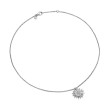 Starburst Pendant Necklace in Sterling Silver with Pave Diamonds