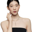 Petite X Lariat Necklace in Sterling Silver with 18K Yellow Gold