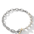 DY Madison® Pearl Chain Necklace in Sterling Silver with 18K Yellow Gold
