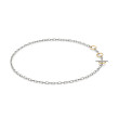 DY Madison® Three Ring Chain Necklace in Sterling Silver with 18K Yellow Gold, 3mm