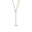 DY Madison® Three Ring Chain Necklace in Sterling Silver with 18K Yellow Gold