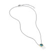 Petite Chatelaine® Pendant Necklace in Sterling Silver with Hampton Blue Topaz, 18K Yellow Gold and Pave Diamonds