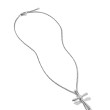 Angelika™ Cross Necklace in Sterling Silver with Diamonds, 39mm