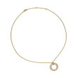 Pavé Crossover Pendant Necklace in 18K Yellow Gold with Diamonds, 21mm