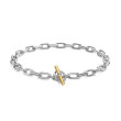 DY Madison® Toggle Chain Necklace in Sterling Silver with 18K Yellow Gold, 11mm