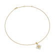 Renaissance Pearl Necklace in 18K Yellow Gold with Pearls and Diamonds, 20mm
