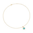 Petite DY Elements® Pendant Necklace in 18K Yellow Gold with Turquoise and Diamonds, 17.8mm