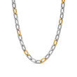 DY Madison® Chain Necklace in Sterling Silver with 18K Yellow Gold, 8.5mm
