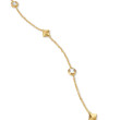 Petite Modern Renaissance Station Necklace in 18K Yellow Gold with Diamonds, 4.6mm