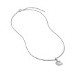 Pavé Initial Pendant Necklace in Sterling Silver with Diamond G