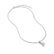 Pavé Initial Pendant Necklace in Sterling Silver with Diamond Y