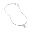 Pavé Initial Pendant Necklace in Sterling Silver with Diamond Z