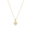 Petite Modern Renaissance Pyramid Pendant Necklace in 18K Yellow Gold with Diamonds, 8.1mm