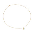 Petite Modern Renaissance Pyramid Pendant Necklace in 18K Yellow Gold with Diamonds, 8.1mm
