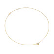 Puffy Heart Pendant Necklace in 18K Yellow Gold with Diamonds, 7.8mm